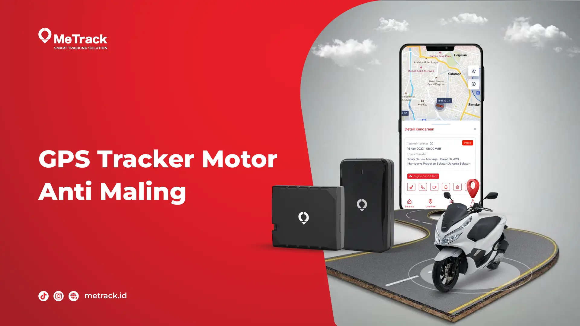 GPS tracker motor anti maling